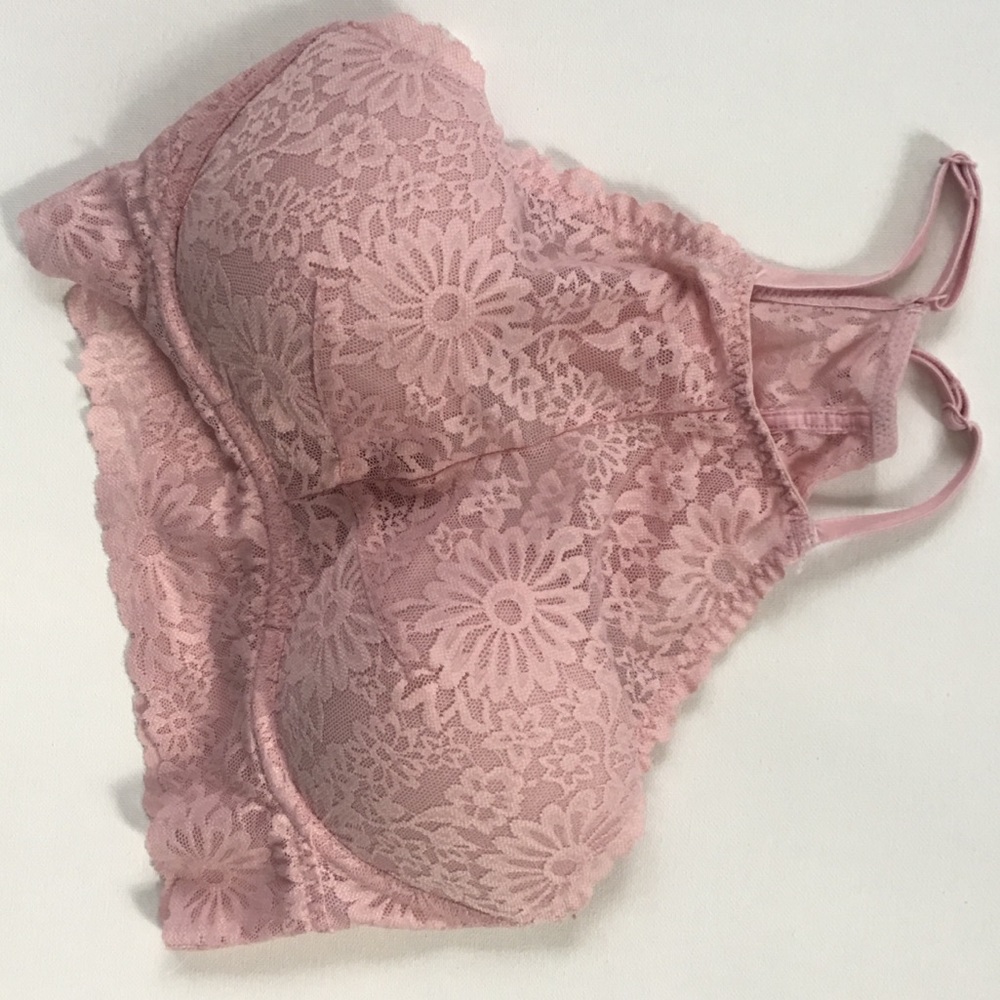 PINK VS high neck bralette